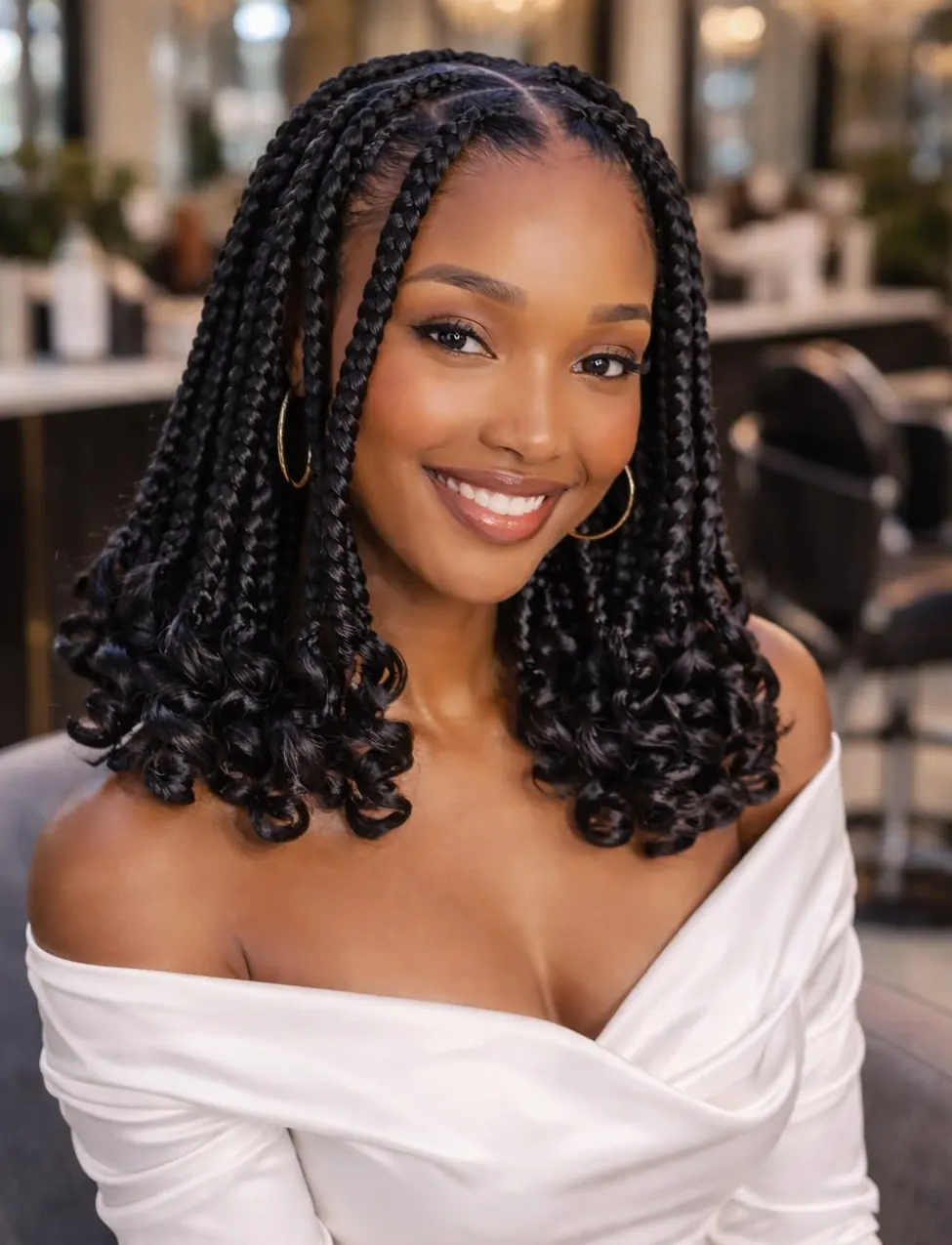 Braids aux pointes bouclées